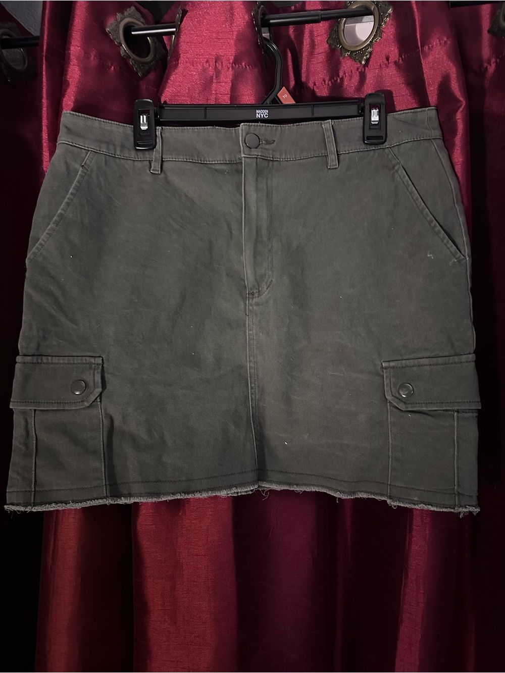 Forever 21 Olive Cargo Mini Skort with Pockets